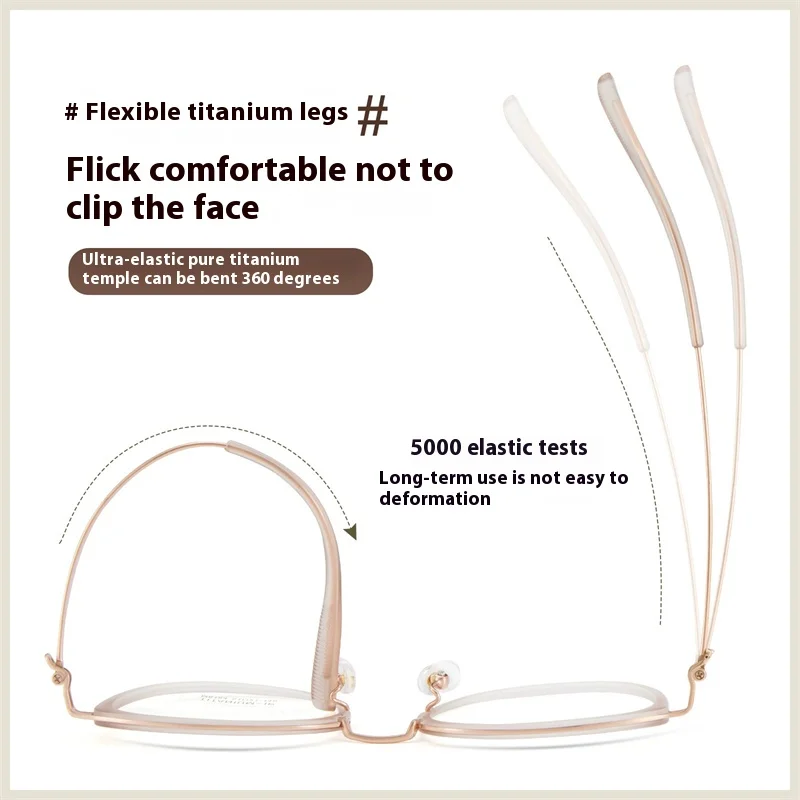 Fashionable exquisite titanium alloy glasses women's cat eyes TR prescription glasses progressive multi focal Myopia Eyewear