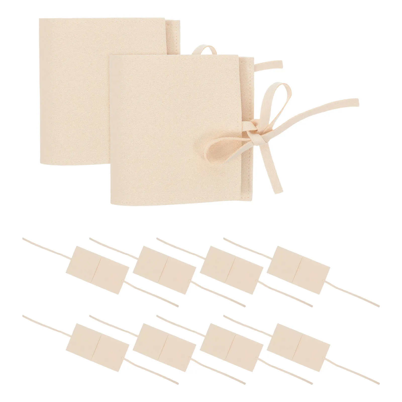 10Pcs Small Jewelry Pouches Microfiber Envelope Style Soft Scratch Proof Storage Bags for Necklaces Rings Coins Travel Gift