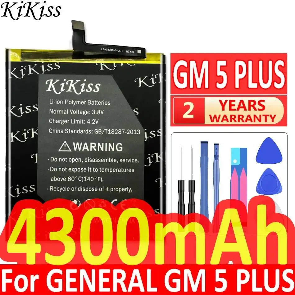 Mobile Phone Battery For General Mobile GM5 Plus GM 5 Premium Replacement 4300mAh