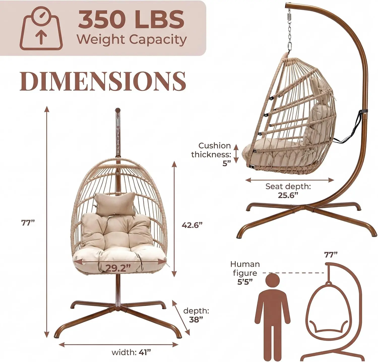 Rattan Hanging Egg Chair 4