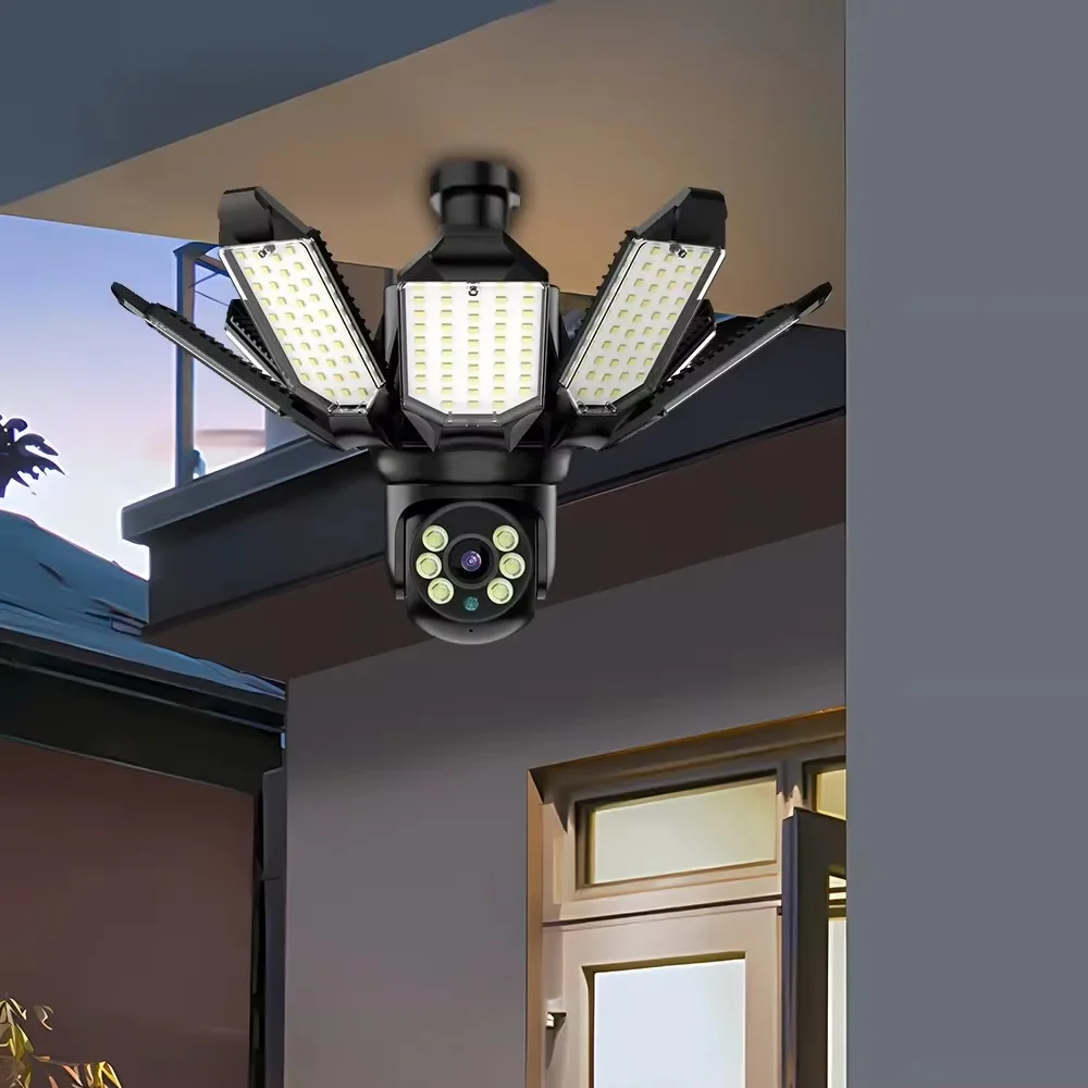 2K 3MP E27 Bulb WiFi Camera Indoor LED Floodlight 16000LM Human Detection Wireless Surveillance Bulb Security Cam V380 Pro