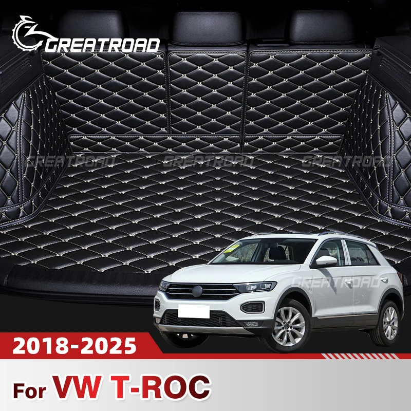 

Auto Full Coverage Trunk Mat For VOLKSWAGEN VW T-ROC 2018-2025 19 Car Boot Cover Pad Cargo Liner Interior Protector Accessories