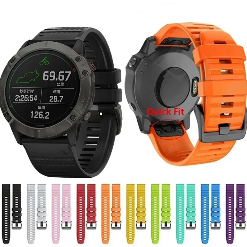 New Silicone Watchbands Quick Release Straps For Garmin Fenix 7 7S 7X 6 6X Pro 5X 5 Plus 3HR Enduro 935 945 Smart Watch Bracelet