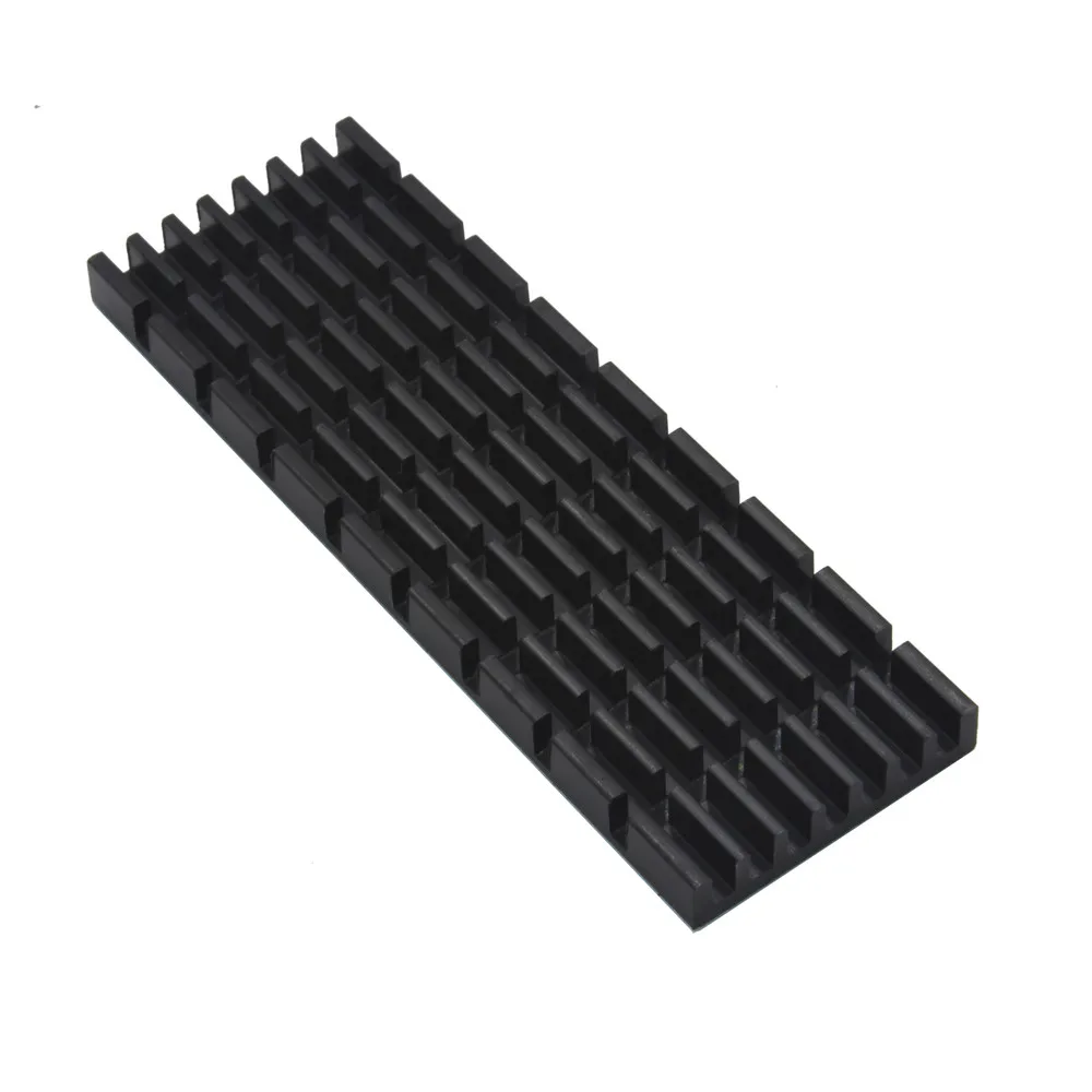 Disipador de calor de aluminio, radiador de refrigeración para Chip IC electrónico RAM LED, disipación de calor con cinta térmica, 75x25x5mm, 10 piezas