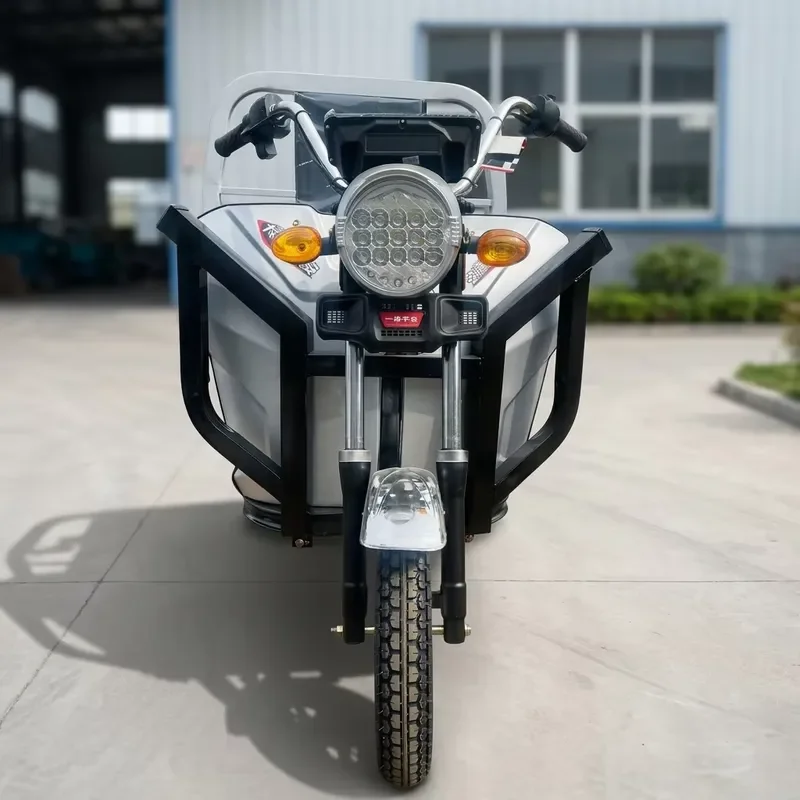 Durable Electric Cargo Tricycle Open Reliable Transport Solution Small Business Delivery Featuring Weatherproof Battery Box