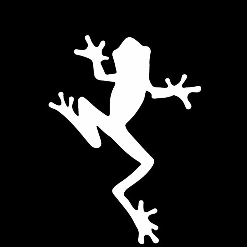 Car Stickers Crawling Frog Car Stickers PVC Decals Body Decoration Accessories Waterproof Sunscreen Black/white,16cm*12cm