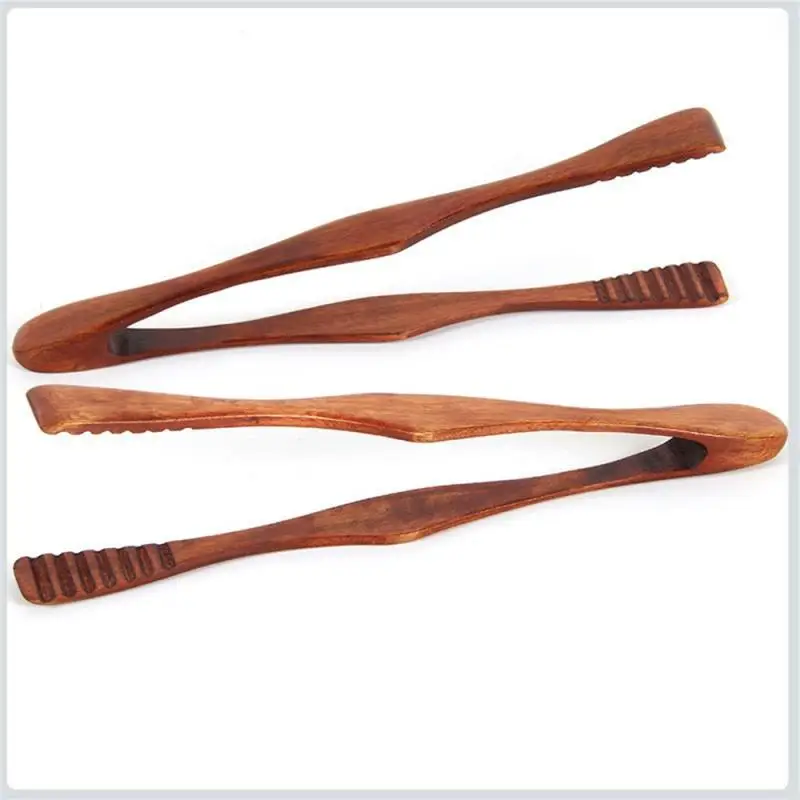 1/2/5PCS Bamboo Cooking Kitchen Tongs Food BBQ Tool Salad Bacon Steak Bread Cake Wooden Clip Home Kitchen Utensil