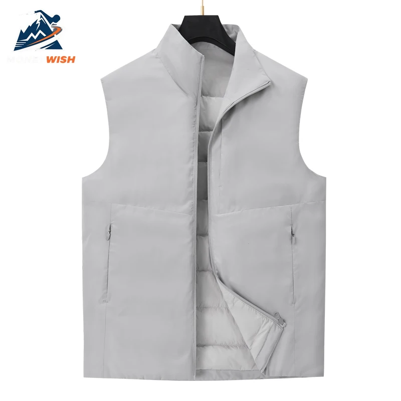 MONEYWISH الرجال أسفل سترة 2025 الجرافين زائد المخملية سميكة الباردة برهان الدافئة جاكيت بلا إكمام الترفيه في الهواء الطلق الشتاء أسفل سترة #3