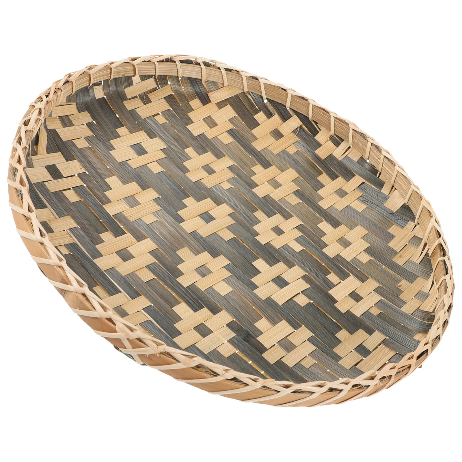 

Bamboo Wall Basket Flat Woven Storage Holder For Kitchen Bathroom Living Room Shelf Decorative Home Decor Wall Mount Organizer