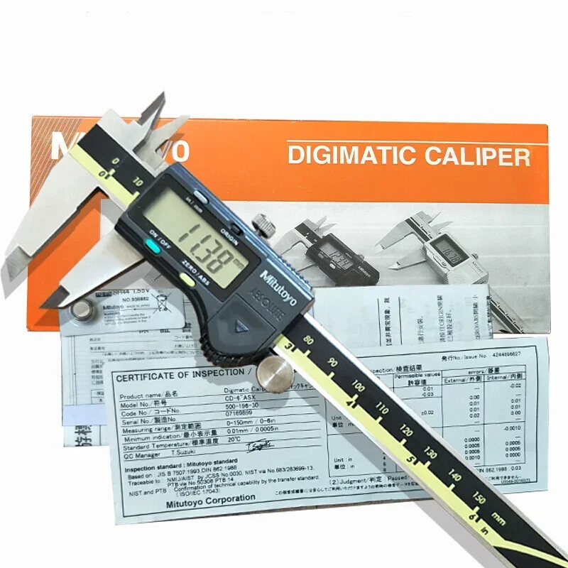 Mitutoyo Caliper 150/200/300mm 500-197-20 LCD Digital Vernier Calipers 8in Electronic Measuring Stainless Steel Caliper Digital