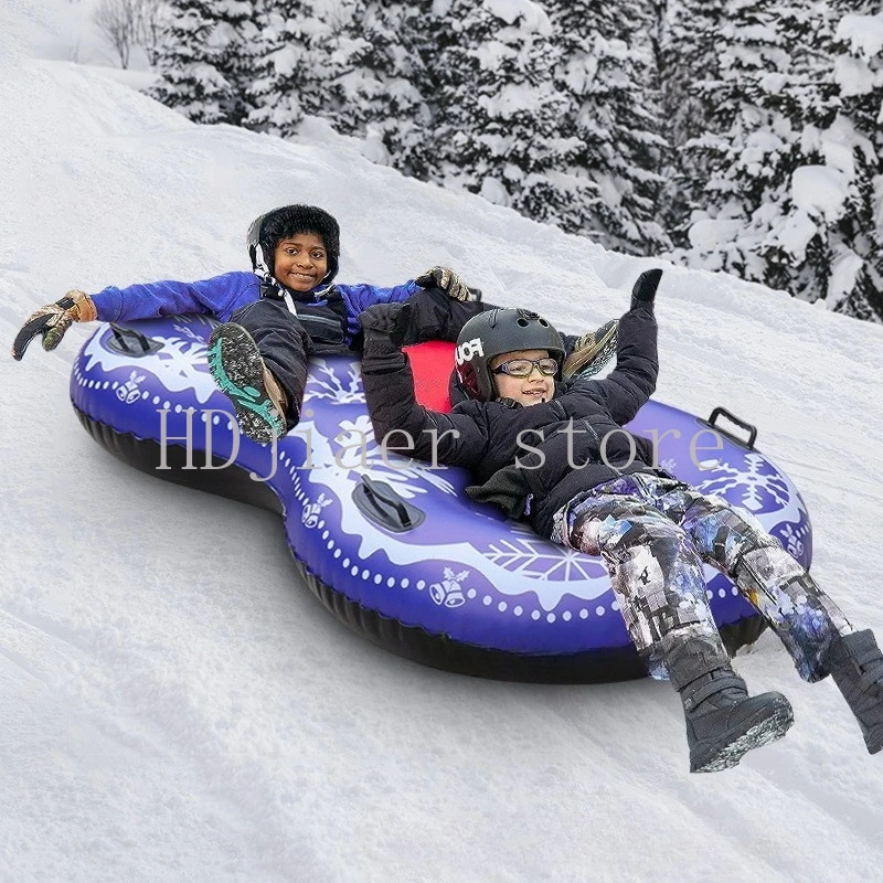 

Inflatable double ski ring Winter snow toys Thickened wear-resistant adult inflatable double snowboard Cold-resistant sled