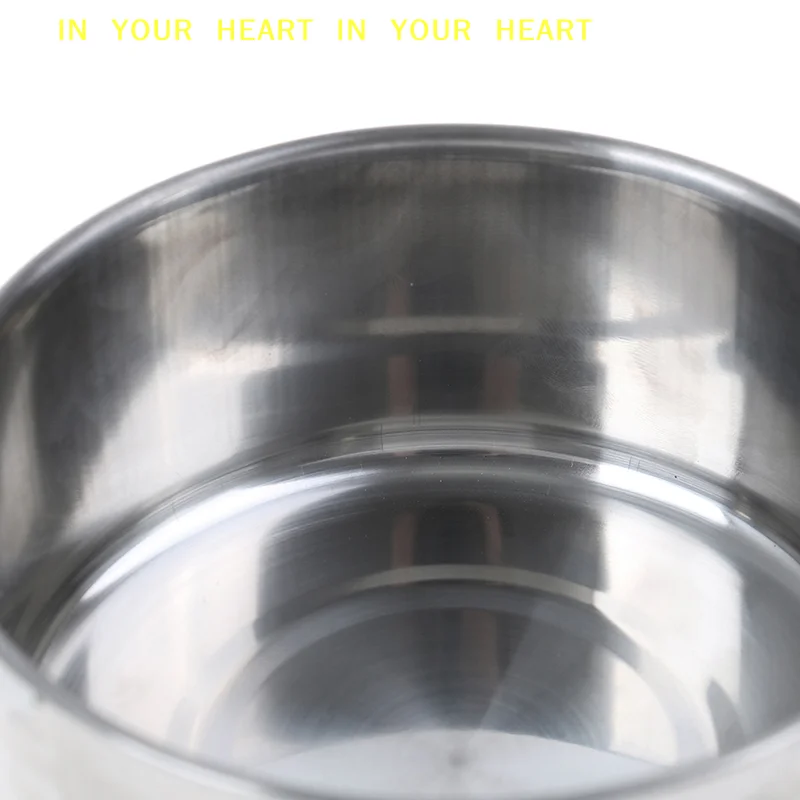 【X】Used By Birds Pet Hanging Bowl Stainless Steel Dog &Cat Feeding Food Bird Water Dish Cage Bowl