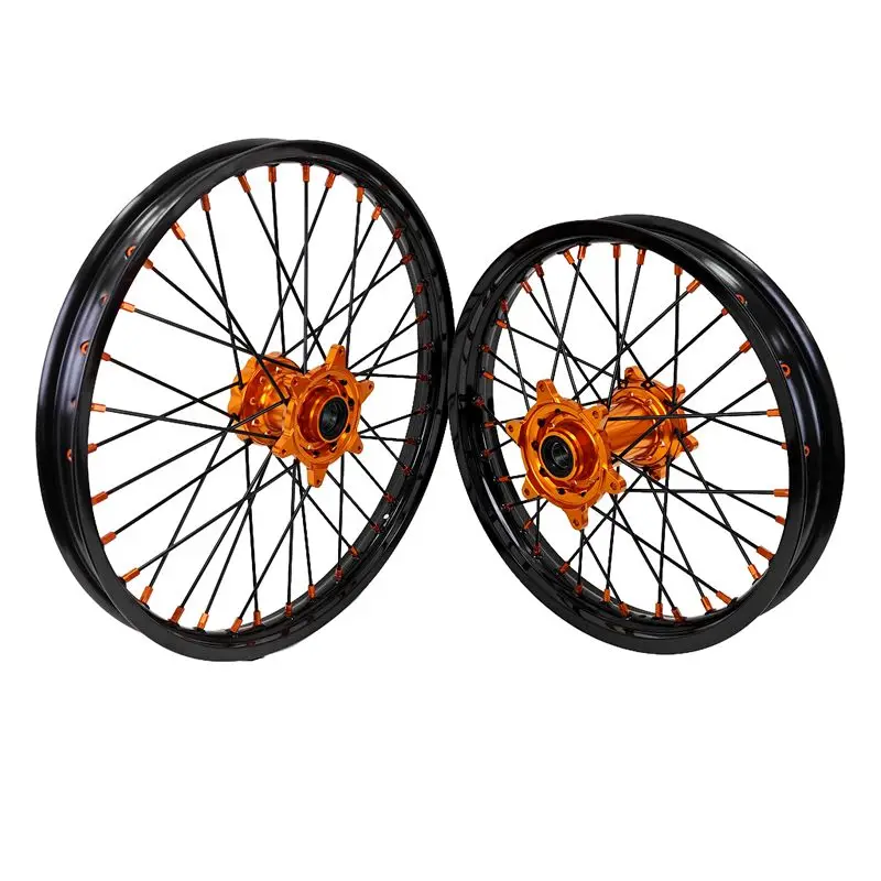 

Dirt Bike Motocross Wheels Aluminum Alloy 21/18 Inch Black Rims Fit EXC SXF EXC SXF Rims 21Inch Wheel Dirt Bike