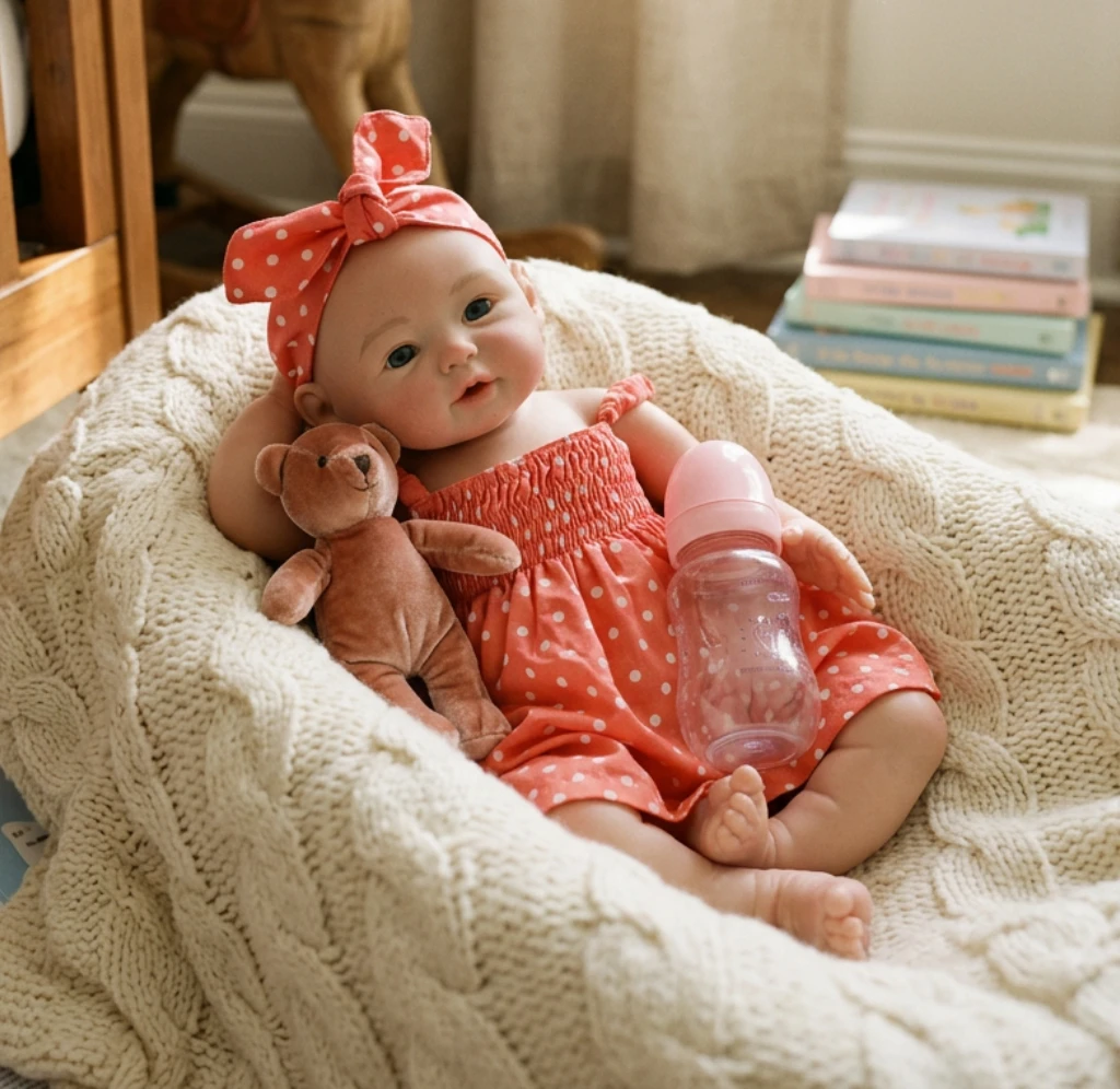 18 Inch Soft Silicone Newborn Baby Doll Toy Handmade Reborn Doll Awake Newborn Doll For Birthday Gifts