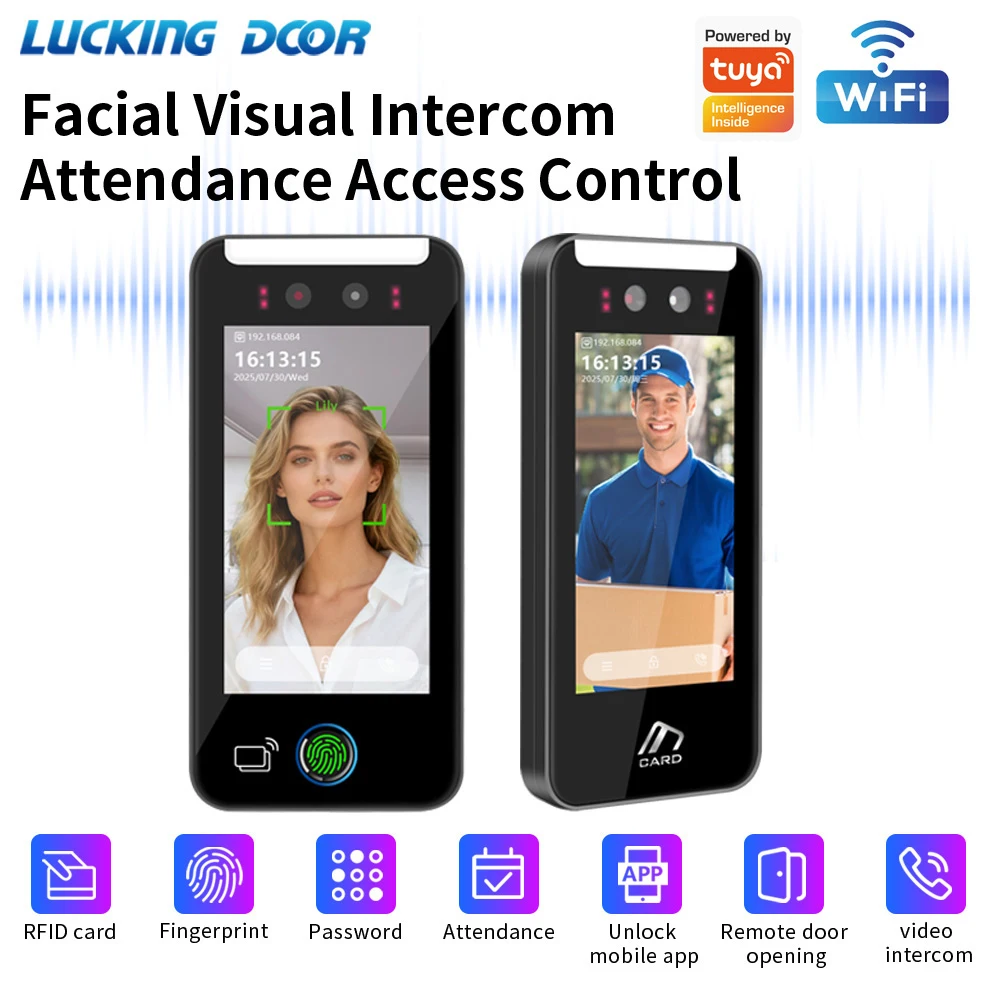 AI520KS 5 Inch Lcd 2MP Camera Biometric Face Recognition Wifi Access Control Employee Time Attendance Free Cloud API MQTT