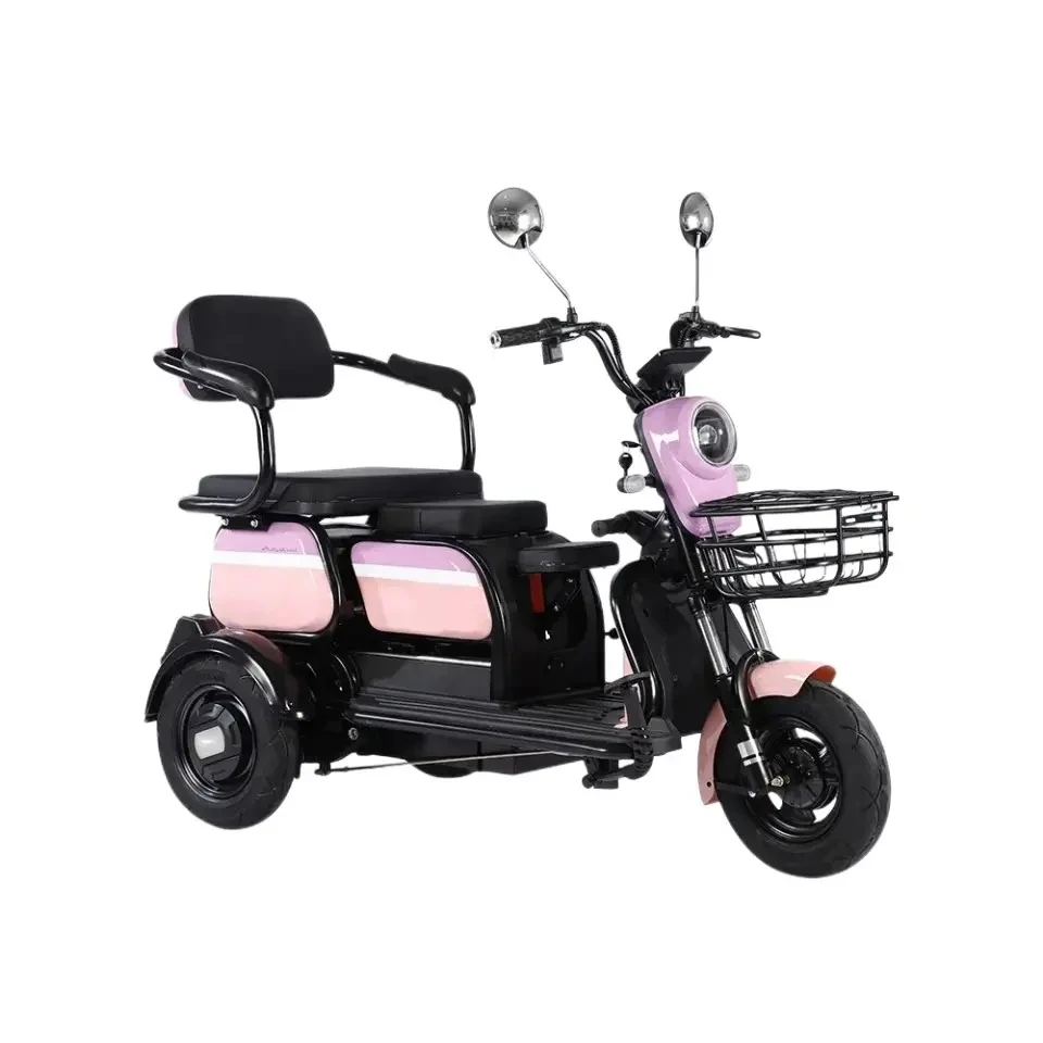 New Electric Bicycle Three Wheel Electric Tricycle for Elderly/parents Four Seats Electric Tricycle Safe and Durable