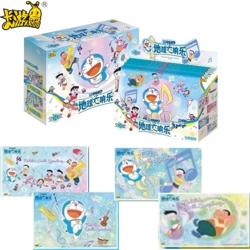 KAYOU Genuine Blind Pull Doraemon Nobita Earth Symphony Shikishi Character Printed Anime Art Board Collectible Toy Gift