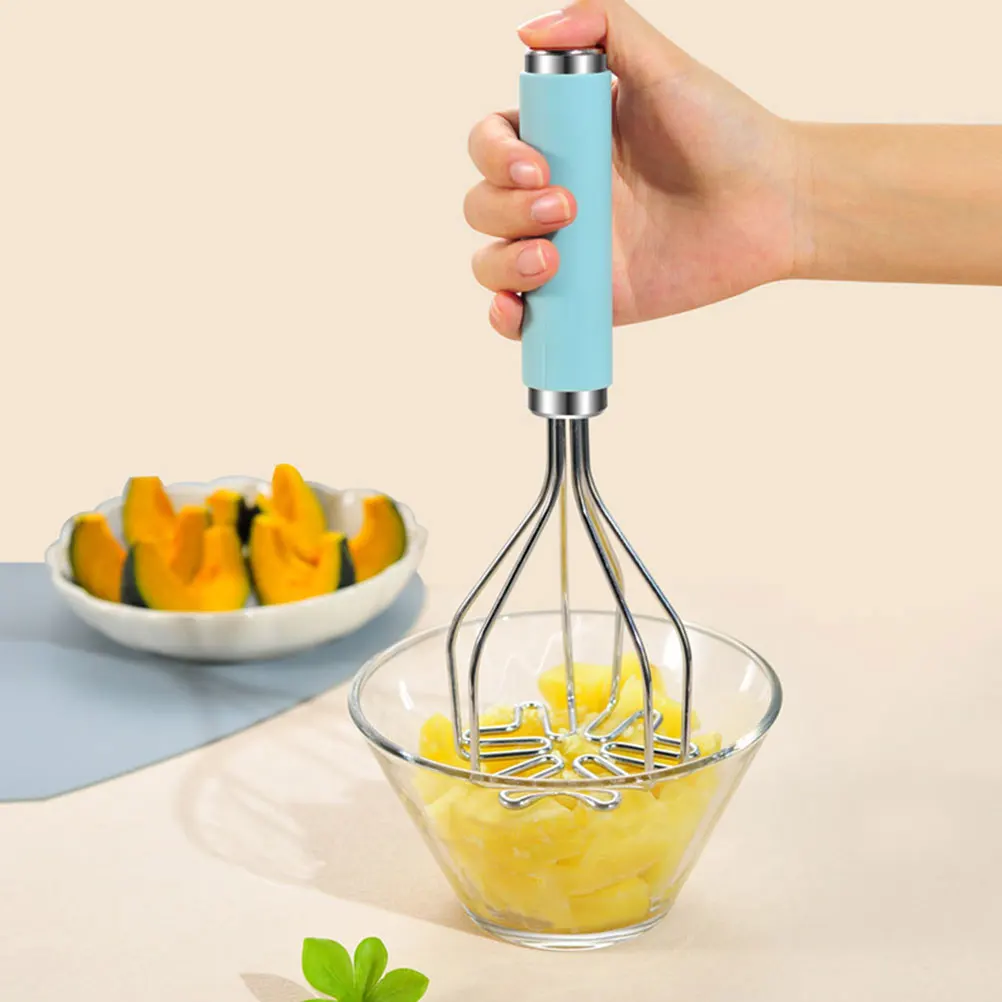 

1Set Metal Potato Masher Stainless Steel Kitchen Supplies Manual Crusher for Home Restaurant Use with Tongs