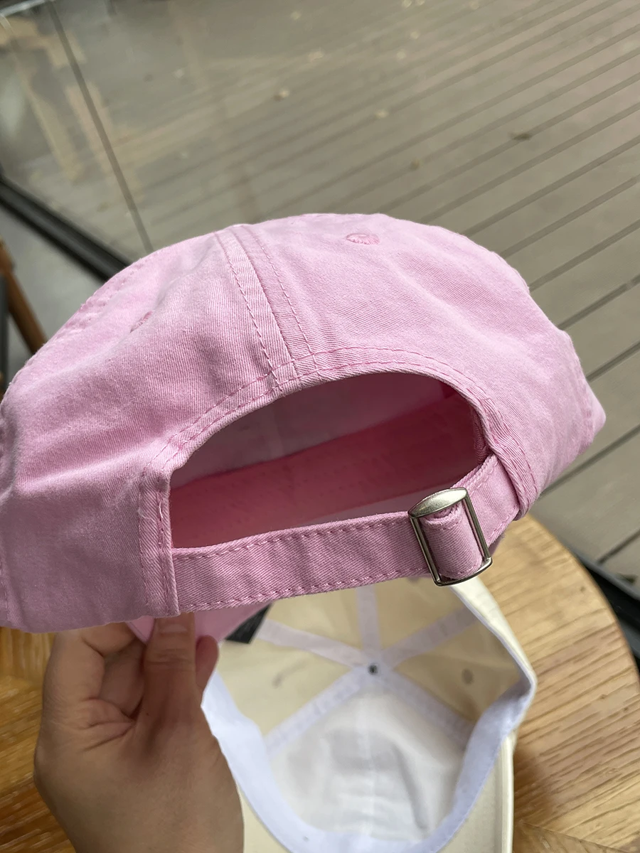 Letter geborduurde baseballpet voor heren en dames, paar retro casual sportzonneschermpet