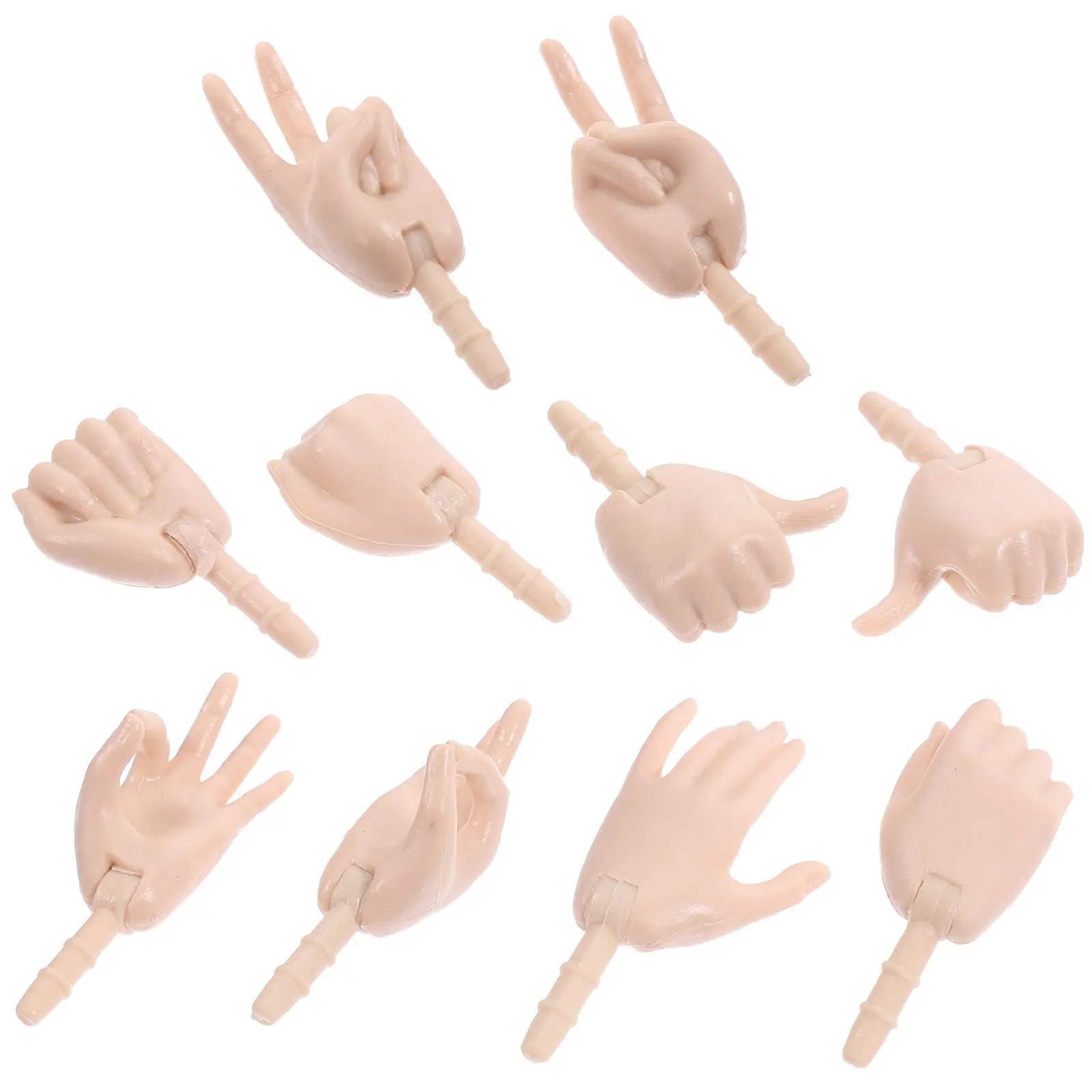 

10Pcs Lightweight Plastic Hand Modules Flexible Joint Connectors for Crafting Custom Posable Figures Stop Motion Animation and