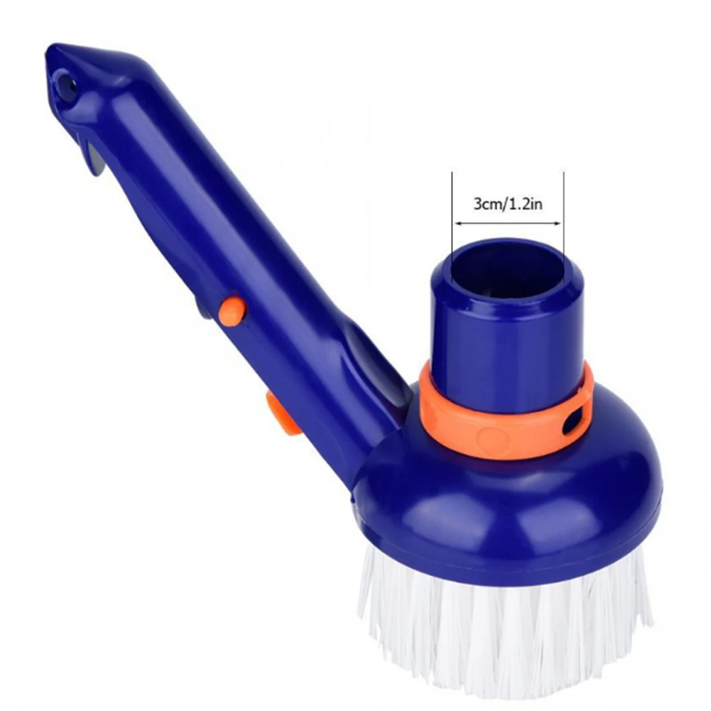 Compact Pool Brush Fine Nylon Bristles High-Quality Materials Compact Size Water Inlet Diameter About 3cm 1.2in