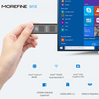 MOREFINE M1K intel J4125 Pocket PC Win 11 LPDDR4 8GB 128GB/256GB SSD WIFI5 BT4.2 intel UHD Graphhics 4K HD Display Mini PC Stick