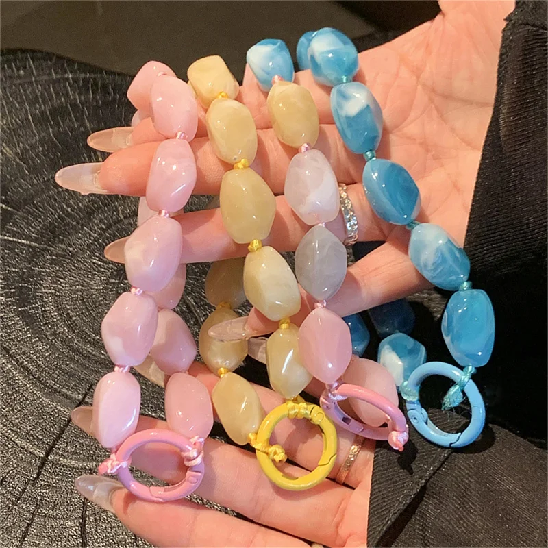 

Корейский милый брелок-ремешок для телефона в конфетных цветах, нестандартной формы, простой, короткий, для телефона, наушников, рюкзака, камеры