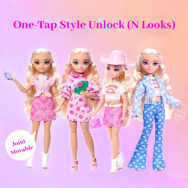 Barbie Dream Besties Series Fashionable Princess Dress-Up Doll Set Festival Looks Multiple Accessories Girls Toy Gift Playset