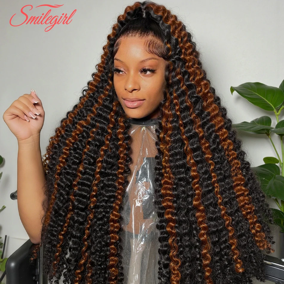 

Highlight Ombre Lace Front Wig Human Hair deep Wave Lace Front Wigs Human Hair Pre Plucked 13x4 1B/30 Wig Human Hair for Women