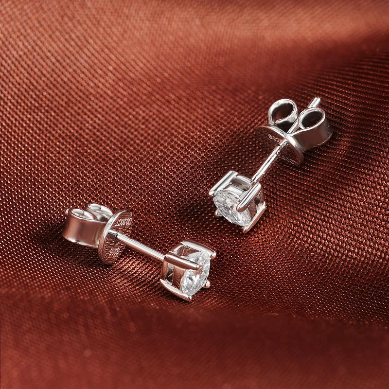 

HORRIPAL D VVS1 0.1-0.5CT Moissanite Stud Earring For Women Top Quality S925 Sterling Silver GRA Certified Eternity Fine Jewelry