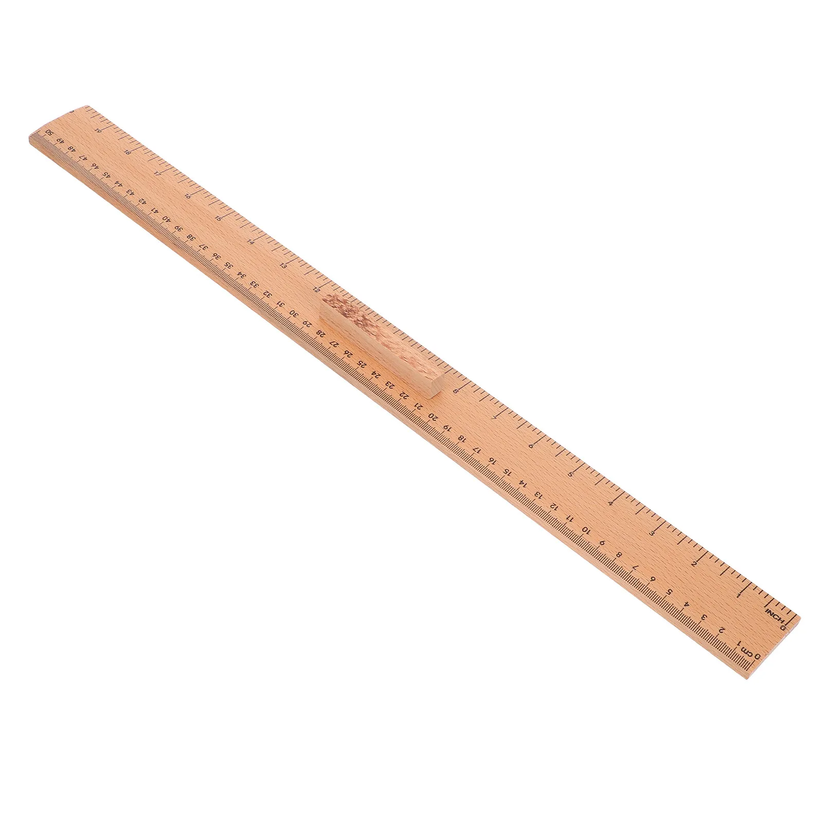 Premium Wood Measuring Ruler with Dual Scale Markings Sewing Gauge Ruler for Quilting Beginners Tailoring Fabric Hemming