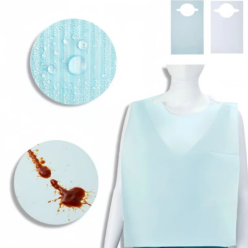 

20PCS Dental Disposable Anti-Stain Paper Film Dental Anti-Stain Bib Adult Care Waterproof Bib Dental Apron Oral Therapy Tools