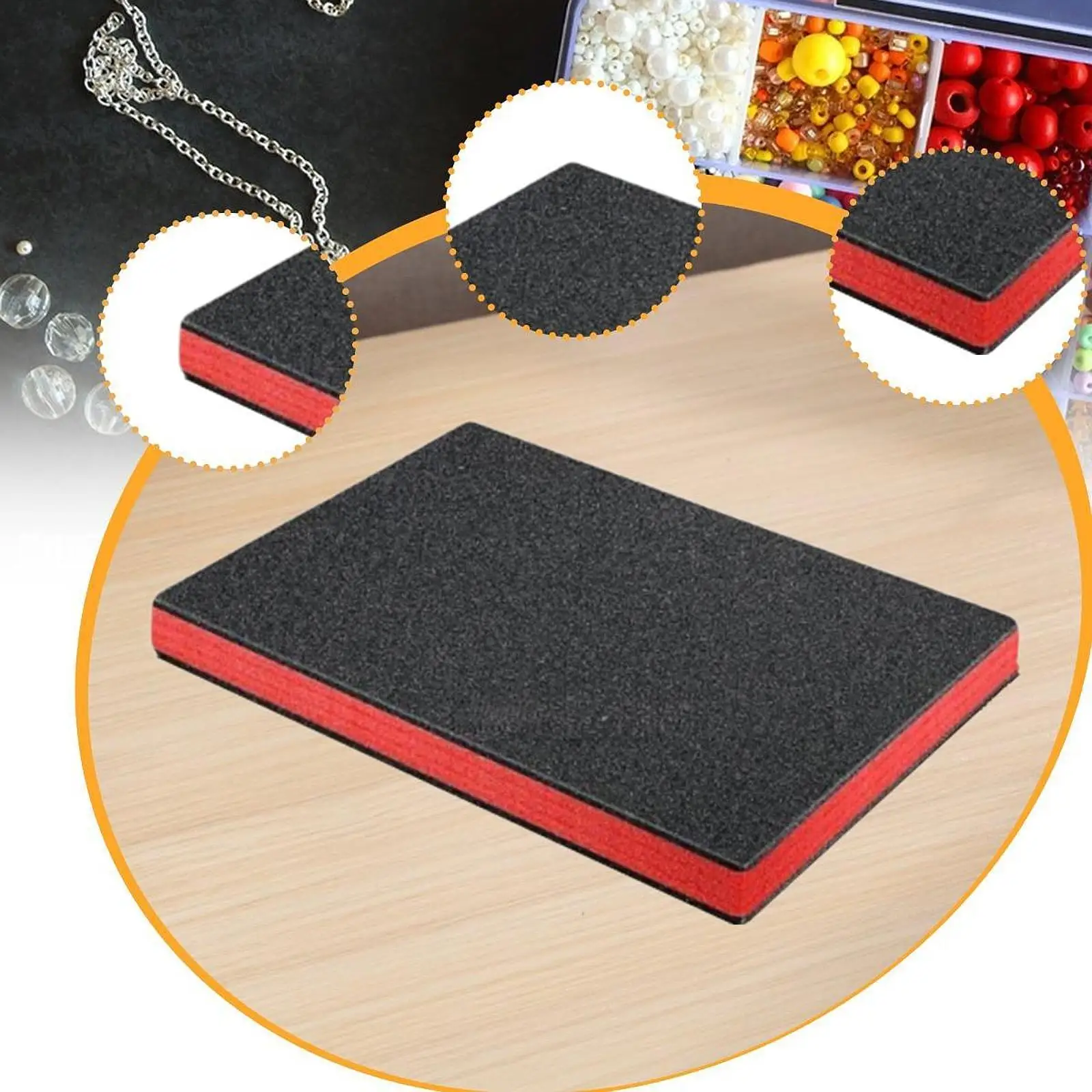 3x Tool Box Foam Inserts Cuttable Removable for Transport Padding DIY Crafts