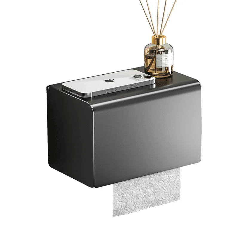 Quadratische Tissue Box Toilette Wasserdichte Papier Roller Toilette Hand Papier Box Punch-freies Bad Papier Halter