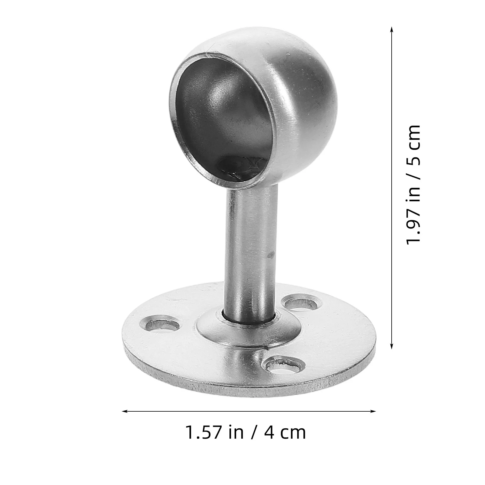 2 قطعة حامل قضيب الفولاذ المقاوم للصدأ الثقيلة قضيب الستارة بين قوسين لخزانة دش خزانة سقف جدار جبل #3