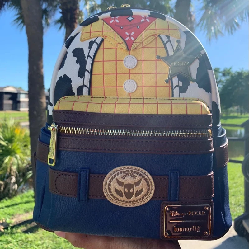 Loungefly Pixar Toy Story Woody Sheriff Cowboy Outfit Design Backpack Wallet Set Fashion Gift For Daily Use - view 2