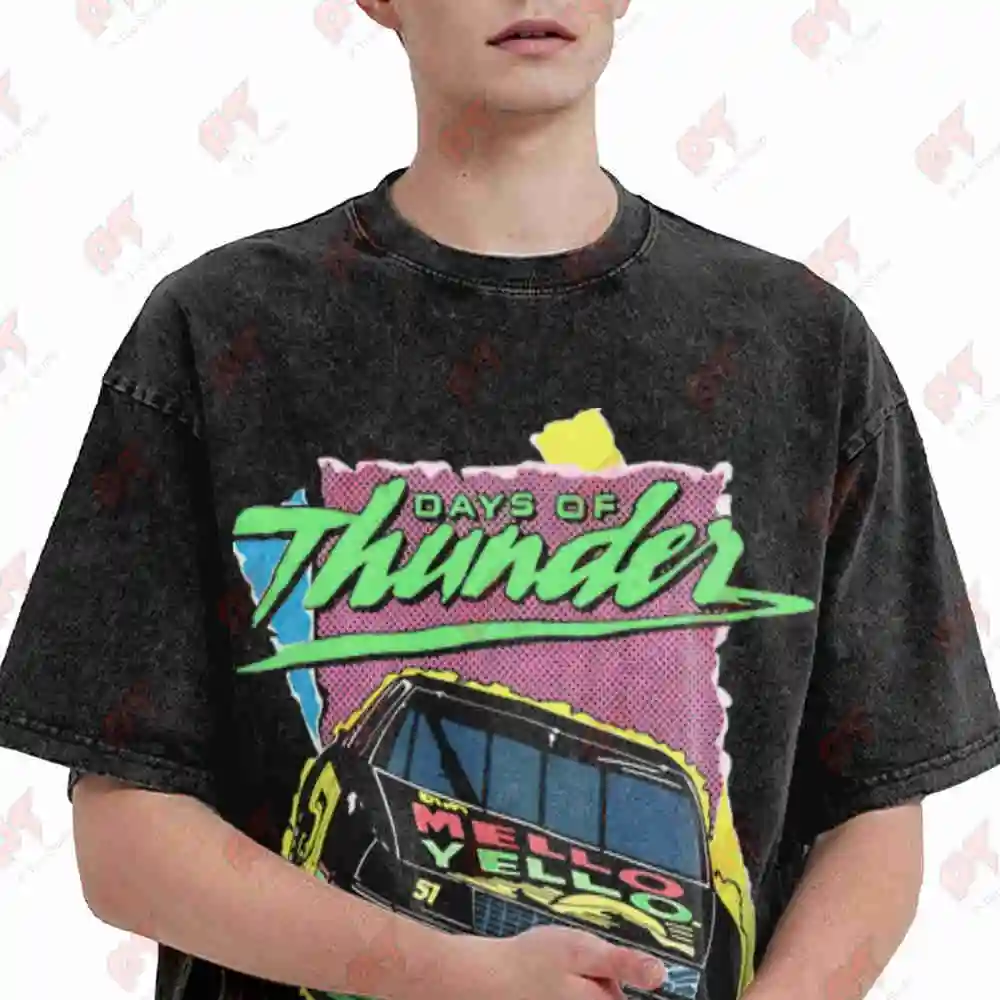 Days Of Thunder Movie Promo 1990 Usa Vintage Washed Tee Pure Cotton T-Shirt