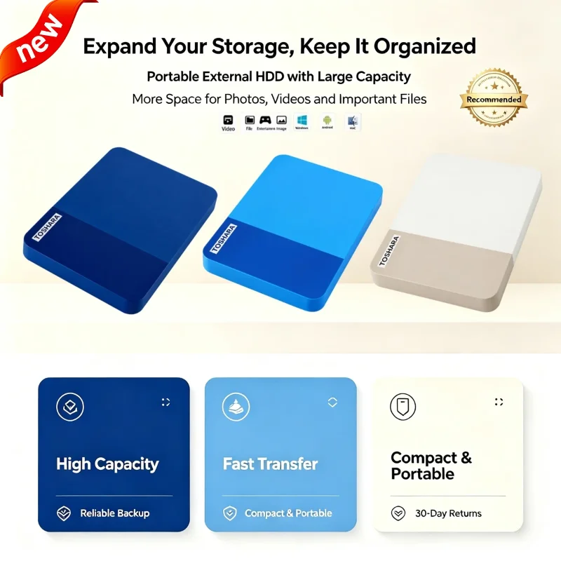 toshara-b3-外付けポータブルhdd、1tb-4tb-500gb-2tb、25インチ、usb30、android、ノートパソコン、macに対応、高速ストレージ。