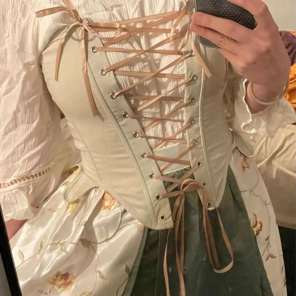 Medieval Renaissance Vintage Corset Tops Bustier Crop Tops Lace-up Camisole Ren Faire Black White Corset Festival Costume