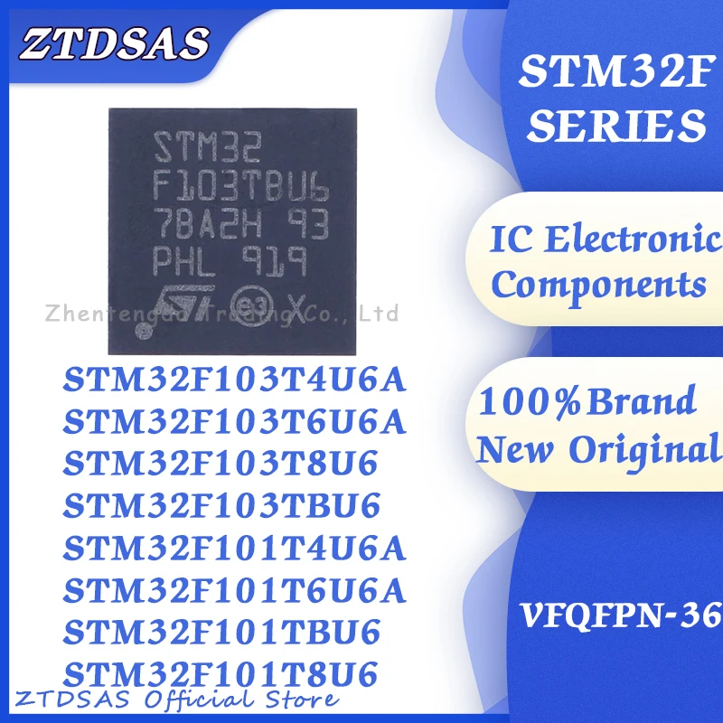 STM32F103T4U6A STM32F103T6U6A STM32F103T8U6 STM32F103TBU6 STM32F101T4U6A STM32F101T6U6A STM32F101TBU6 STM32F101T8U6 IC MCU CHIP