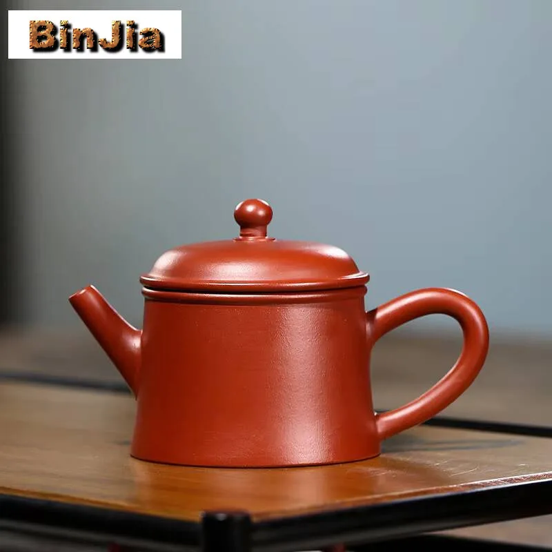 

90 мл эстетические фиолетовые глиняные чайники Исин, горшок ручной работы, сырая руда, грязевой чайник Дахунпао, китайский чайный сервиз Цзыша, принадлежности для церемонии, подарок