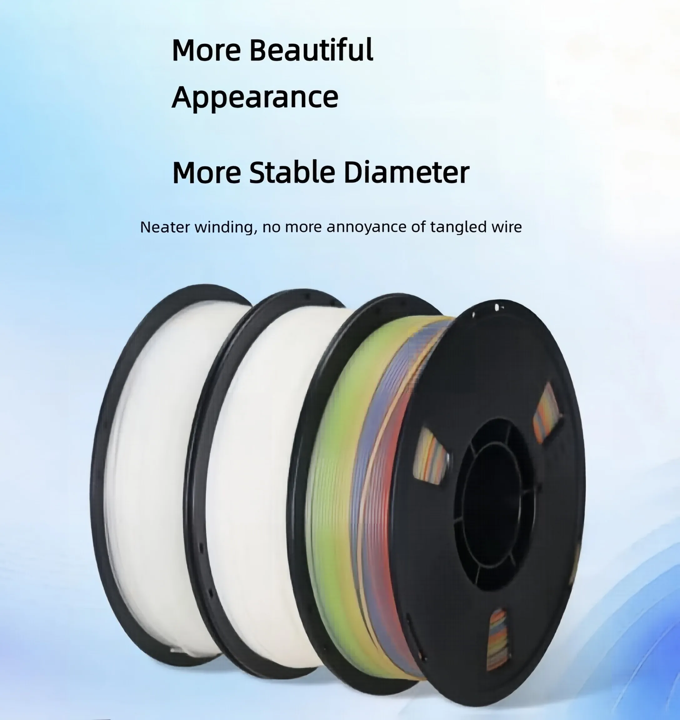Glow in the Dark PLA Filament Rainbow Gradient 1KG Fluorescent Color High Toughness Easy to Print for FDM 3D Printer