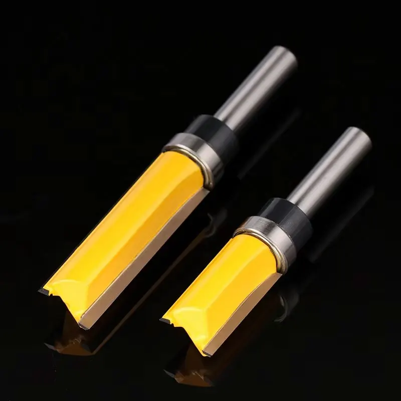 Xcan 8mm shank flush guarnição roteador bit padrão superior inferior rolamento 5/8 "lâmina modelo de madeira fresa carpinteiro