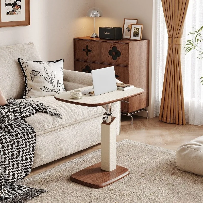 For medieval sofa mobile bedroom bedside table pneumatic lifting table rotating table