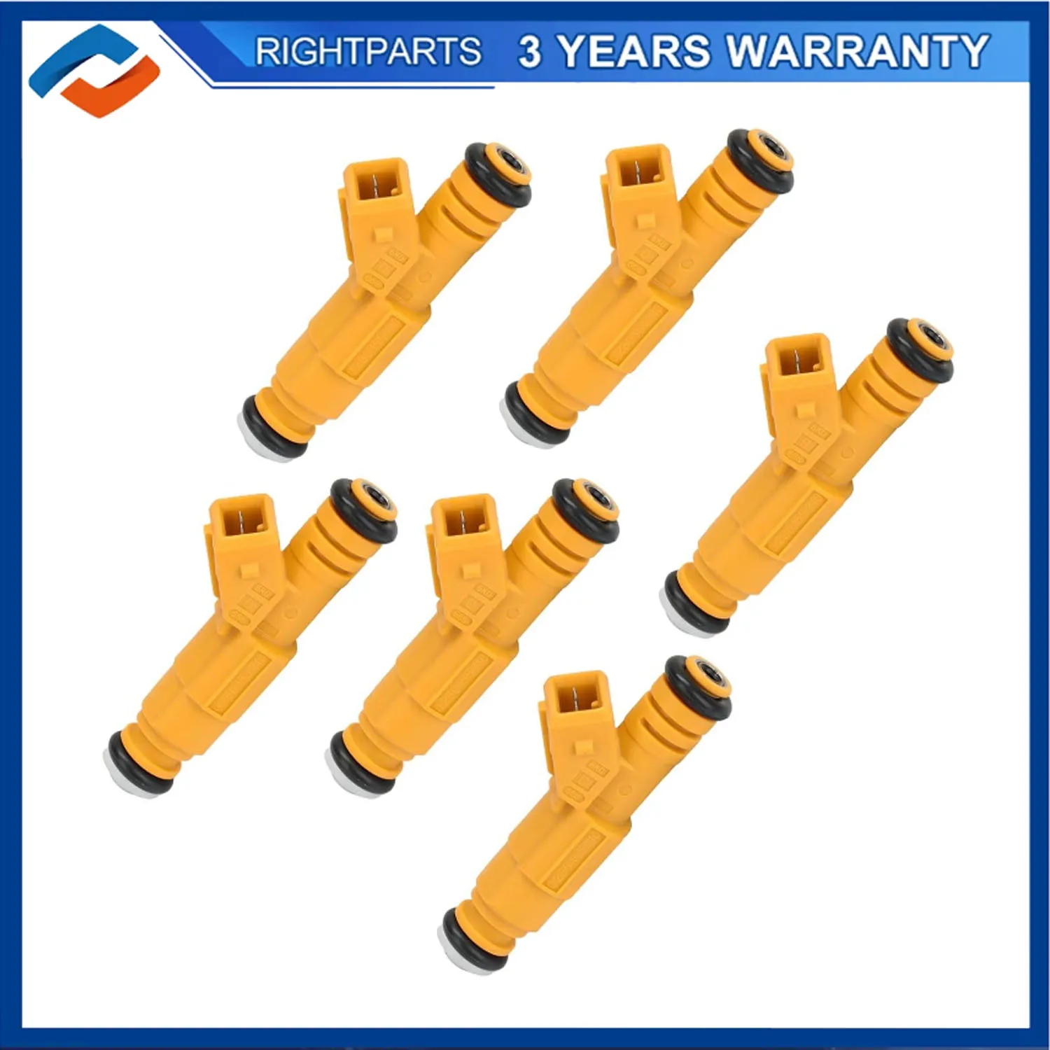 6Pcs 0280155710 Fuel Injectors For JEEP 1987-1998 4.0L 0280155700 EV1 4 hole 0280155710 0280155700 0280155703 M02710