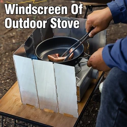 Ultralight Outdoor 9/10 Plates Foldable Wind Shield Camping Stoves Windshield Foldable Gas Cookers Wind Deflectors Stove