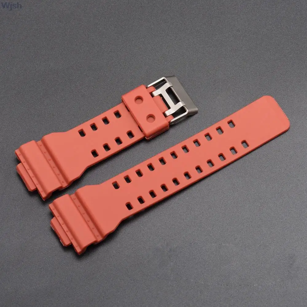 16mm Silicone Watch Band for Casio G-Shock GA-100/110/120/150/200/300 GD-100/110/120 G-8900 GLS-100 Men Sport Replacement Strap