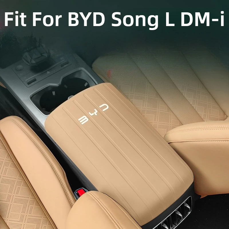 Fit For BYD Song L DM-i Silicone Armrest Cover Center Console Arm Rest Pad Car Modification