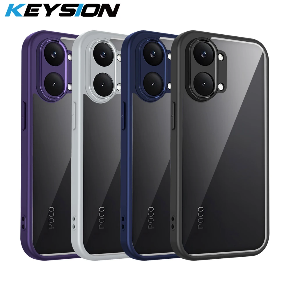 KEYSION Transparente Hülle für Xiaomi POCO X8 Pro Max, weiches Silikon + PC, HD, klar, einfach, stoßfest, Handyhülle für POCO X8 Pro