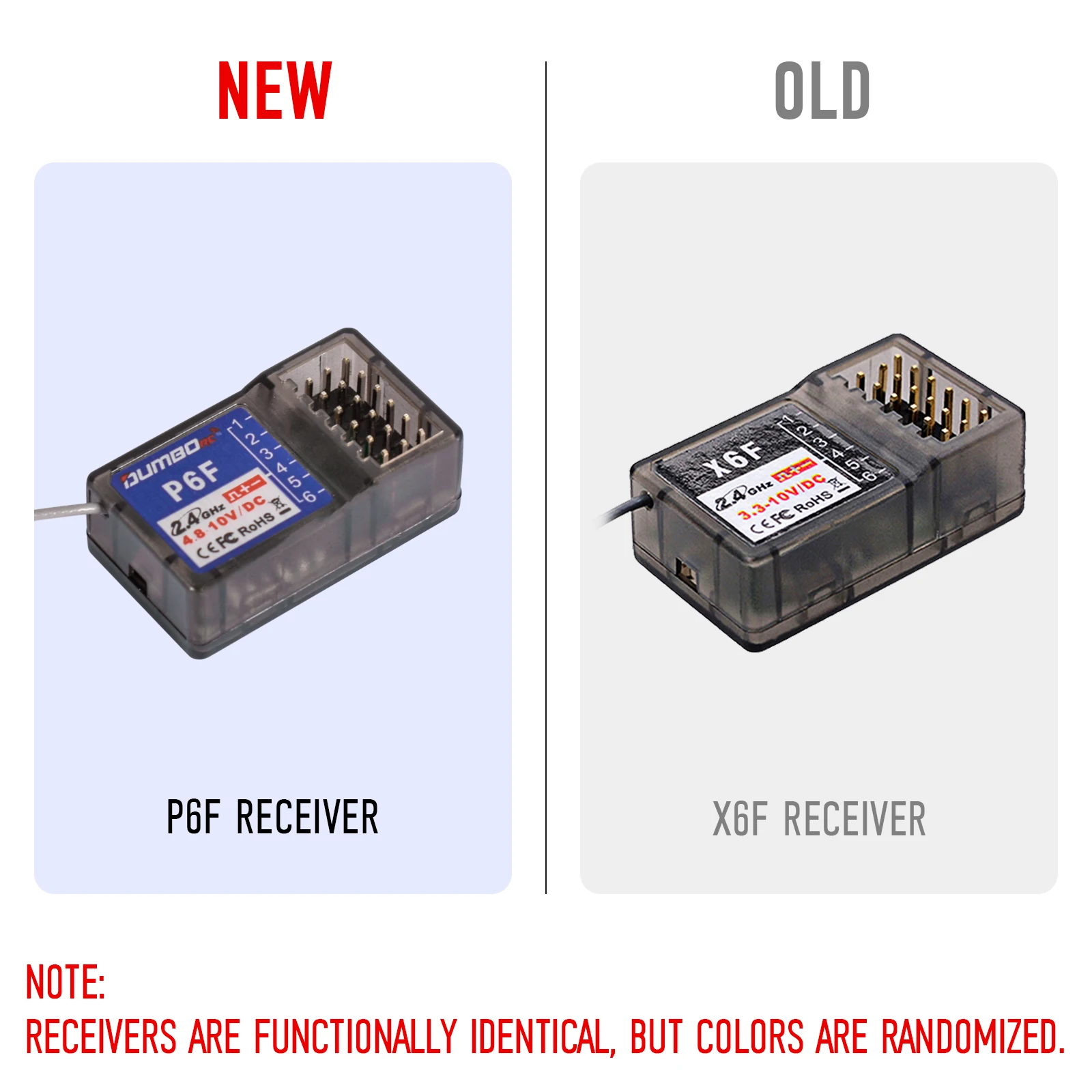 DUMBORC X6F/X6FG/P6DC/X6DCG 2,4G 6CH Radio Control System Empfänger für X4 X5 X6 X6P Sender RC Auto Boot Fernbedienung